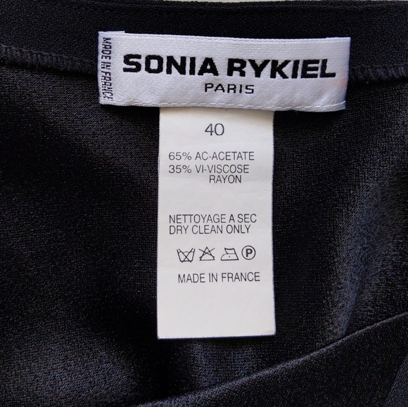 Vintage Sonia Rykiel Paris Black Sleeveless Silky Top Size 40/M - Picture 3 of 9